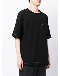 schwarzes T-Shirt mit einem Rundhalsausschnitt von Comme des Garcons Homme