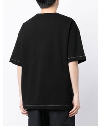 schwarzes T-Shirt mit einem Rundhalsausschnitt von Comme des Garcons Homme