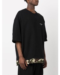 schwarzes T-Shirt mit einem Rundhalsausschnitt von Comme des Garcons Homme