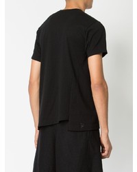 schwarzes T-Shirt mit einem Rundhalsausschnitt von Comme Des Garcons Homme Plus