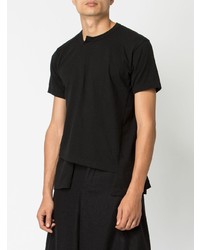 schwarzes T-Shirt mit einem Rundhalsausschnitt von Comme Des Garcons Homme Plus