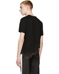 schwarzes T-Shirt mit einem Rundhalsausschnitt von Comme des Garcons