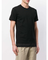 schwarzes T-Shirt mit einem Rundhalsausschnitt von Comme Des Garcons Homme Plus