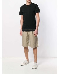 schwarzes T-Shirt mit einem Rundhalsausschnitt von Comme Des Garcons Homme Plus