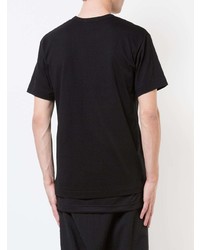 schwarzes T-Shirt mit einem Rundhalsausschnitt von Comme Des Garcons Homme Plus