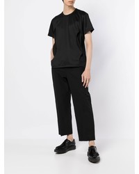 schwarzes T-Shirt mit einem Rundhalsausschnitt von Comme Des Garcons Homme Plus