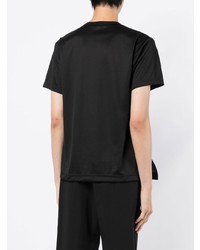 schwarzes T-Shirt mit einem Rundhalsausschnitt von Comme Des Garcons Homme Plus