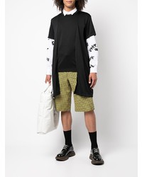 schwarzes T-Shirt mit einem Rundhalsausschnitt von Comme Des Garcons Homme Plus