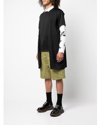 schwarzes T-Shirt mit einem Rundhalsausschnitt von Comme Des Garcons Homme Plus