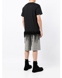 schwarzes T-Shirt mit einem Rundhalsausschnitt von Comme Des Garcons Homme Plus