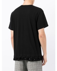 schwarzes T-Shirt mit einem Rundhalsausschnitt von Comme Des Garcons Homme Plus