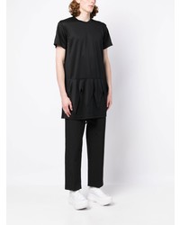 schwarzes T-Shirt mit einem Rundhalsausschnitt von Comme Des Garcons Homme Plus