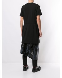 schwarzes T-Shirt mit einem Rundhalsausschnitt von Comme Des Garcons Homme Plus