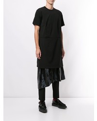 schwarzes T-Shirt mit einem Rundhalsausschnitt von Comme Des Garcons Homme Plus