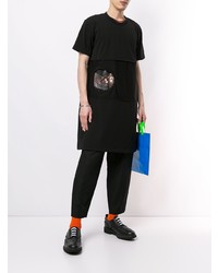 schwarzes T-Shirt mit einem Rundhalsausschnitt von Comme Des Garcons Homme Plus