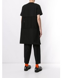 schwarzes T-Shirt mit einem Rundhalsausschnitt von Comme Des Garcons Homme Plus