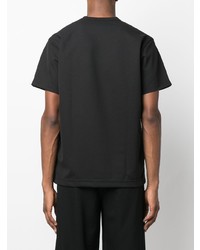 schwarzes T-Shirt mit einem Rundhalsausschnitt von Comme Des Garcons Homme Plus