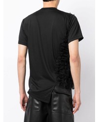 schwarzes T-Shirt mit einem Rundhalsausschnitt von Comme Des Garcons Homme Plus