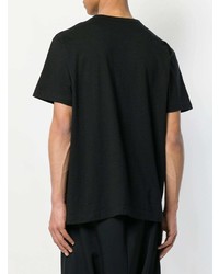 schwarzes T-Shirt mit einem Rundhalsausschnitt von Comme Des Garcons Homme Plus