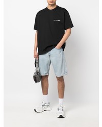 schwarzes T-Shirt mit einem Rundhalsausschnitt von Comme des Garcons