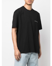 schwarzes T-Shirt mit einem Rundhalsausschnitt von Comme des Garcons