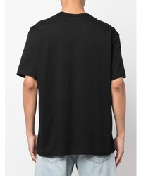 schwarzes T-Shirt mit einem Rundhalsausschnitt von Comme des Garcons