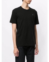 schwarzes T-Shirt mit einem Rundhalsausschnitt von Comme Des Garcons Play