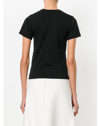 schwarzes T-Shirt mit einem Rundhalsausschnitt von Comme Des Garcons Play