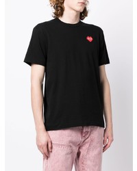 schwarzes T-Shirt mit einem Rundhalsausschnitt von Comme Des Garcons Play