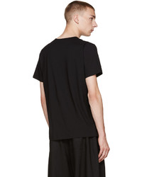 schwarzes T-Shirt mit einem Rundhalsausschnitt von Comme des Garcons