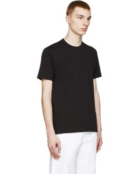 schwarzes T-Shirt mit einem Rundhalsausschnitt von Comme des Garcons