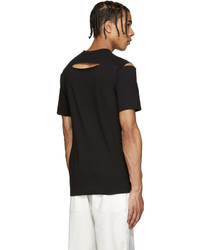 schwarzes T-Shirt mit einem Rundhalsausschnitt von Comme des Garcons