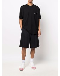 schwarzes T-Shirt mit einem Rundhalsausschnitt von Comme Des Garcons SHIRT