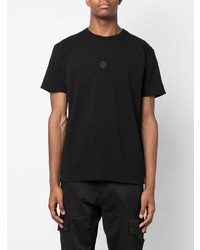 schwarzes T-Shirt mit einem Rundhalsausschnitt von Stone Island