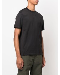 schwarzes T-Shirt mit einem Rundhalsausschnitt von Stone Island