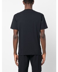 schwarzes T-Shirt mit einem Rundhalsausschnitt von Stone Island