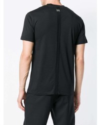 schwarzes T-Shirt mit einem Rundhalsausschnitt von Les Hommes Urban