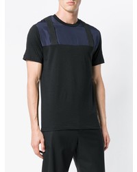 schwarzes T-Shirt mit einem Rundhalsausschnitt von Les Hommes Urban