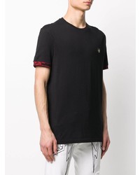 schwarzes T-Shirt mit einem Rundhalsausschnitt von Philipp Plein