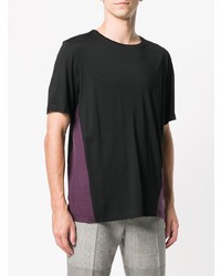 schwarzes T-Shirt mit einem Rundhalsausschnitt von Paul Smith