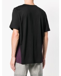 schwarzes T-Shirt mit einem Rundhalsausschnitt von Paul Smith