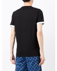 schwarzes T-Shirt mit einem Rundhalsausschnitt von Fred Perry