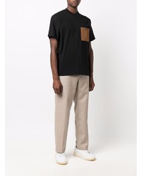 schwarzes T-Shirt mit einem Rundhalsausschnitt von Jacquemus