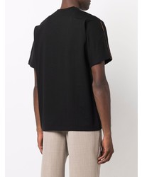 schwarzes T-Shirt mit einem Rundhalsausschnitt von Jacquemus