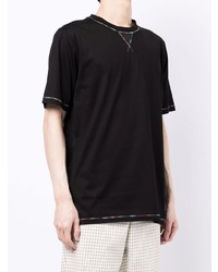 schwarzes T-Shirt mit einem Rundhalsausschnitt von Paul Smith