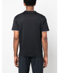 schwarzes T-Shirt mit einem Rundhalsausschnitt von Loro Piana