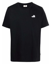 schwarzes T-Shirt mit einem Rundhalsausschnitt von Converse