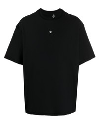 schwarzes T-Shirt mit einem Rundhalsausschnitt von Converse