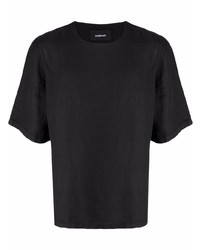 schwarzes T-Shirt mit einem Rundhalsausschnitt von Costumein