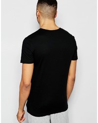 schwarzes T-Shirt mit einem Rundhalsausschnitt von Emporio Armani